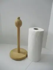 Kamenstein Paper Towel Holder Light Natural Wood Free Standing New