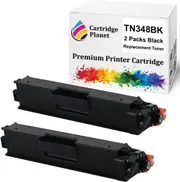 2-Pack Black Compatible Toner Cartridge for Brother TN-348BK TN348BK (4,000 Pages) for DCP9055CDN HL4150CDN HL4570CDW MFC9460CDN MFC9970CDW
