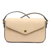 Gucci Super Mini Shoulder Bag 772794 Diagonal Crossbody Beige Leather Women s