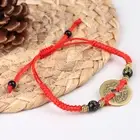 Chinese Feng Shui I Ching Ancient Coin Red String Attract Lucky Wealth Bracy3