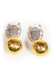 24k Gold Plated Pharaoh Party Earrings