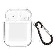 For AirPods High Transparent TPU Earphone Protective Case with Hook(Transparent)
