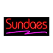 Sundaes Glass Neon Sign 32"L x 13"H #10296