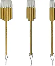 Biaelk Professional Watercolor Brushes Set,Hake Brushes Set,2660Flat Synthetic Goat Mixed Hair Artist Art Supplies,3PCS of #1#3#5,Carbonized Bamboo Handle for Watercolor Paint