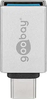 Goobay USB-C/USB A 3.0 Super Speed OTG Adapter, Silver