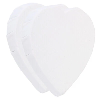 Painting Canvas Panels, 2 Pack 4x4 Inch Heart Shape Blank Art Board, White