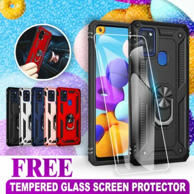 For Samsung Galaxy A31 A51 A71 A20 A30 A50 Magnetic Ring Case Heavy Duty Cover
