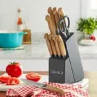 The Pioneer Woman 11-Piece Stainless Steel Knife Block Set, Charcoal Speckle