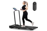 Lenoxx 2HP Walking Pad Treadmill w/ Remote, Foldable Handrail, and Tablet Holder