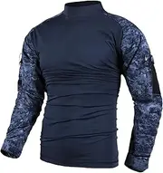 [BACKBONE] Mens Army Military Battle Combat Camo Tactical Uniform Hunting Game Shirts Tops