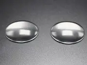 25 Transparent Clear Oval Dome Flatback Glass Cabochon 18X25mm