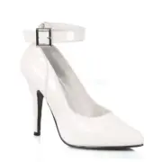 Pleaser SEDUCE-431 Pump Wei Fl Patent Ankle-Strap Wedding Bride Table Dance