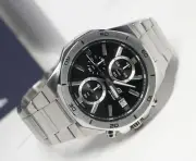 Casio Edifice EFV-640D-1A Chronograph Black Analog Octagonal Bezel Men's Watch