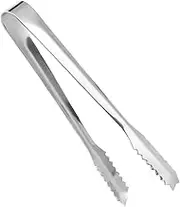 NDNCZDHC Small Metal Tongs, Stainless Steel Pastry Clip Portable Ice Bucket Tongs for Kitchen(Silver)