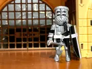 Playmobil Knights Templars Crusades Custom Made - Hospitaller Heavy Armor Knight