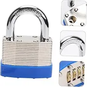 OSALADI 1pc Metal Luggage Lock 4- Password Padlock Travel Safe for Door Home Suitcase