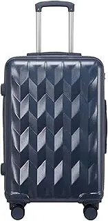 [Ｗoowayo] Carry On Luggages Suitcase Hardside Expandable Luggage with Spinner Wheels, Travel Luggage Spinner Telescopic Handle Luggage Suitcases (Blue 24 in)