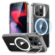 ESR iPhone 15 Pro Classic Hybrid Cover with Stash Stand Case, Genuine ESR Classic Hybrid Cover with Stash Stand Magsafe Compatible Cover for Apple