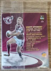 NRL Samboy The Footy Frames Tazo ~ Brett Stewart ~ Manly Sea Eagles ~ A21/64