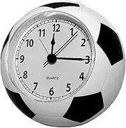 Desktop Clock, Soccer-Shaped Silent Kids' Desk Clock, Wake up Bedside Desk Clock, Electronic Analog Alarm for Living Room, Kids' Room and Bedside