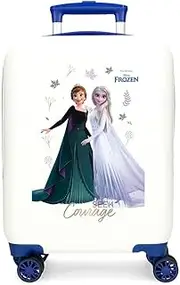 Joumma Disney Frozen Seek Courage Cabin Suitcase White 33 x 50 x 20 cm Hard ABS Combination Lock Side 28.4L 2 kg 4 Double Wheels Luggage Hand, White, Cabin Suitcase, White, Cabin Suitcase