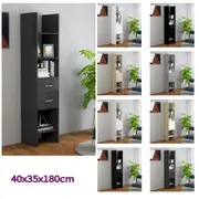 Book Cabinet Stand Storage Rack Shelf Bookcase Chipboard Multi Colours vidaXL