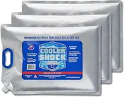 Cooler Shock Reusable Ice Packs for Cooler - Strong, Reusable, Premium Ice Pack and Lunch Cooler Set for Long Term Use - Cools Faster Than Ice - Cooler Accessories