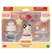 Calico Critters #CC1975 PARTY TIME PLAYSET - TUXEDO CAT GIRL New in Box