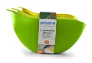 Nested Mixing Bowl Kitchen Supplies Set of Three Green and Yellow