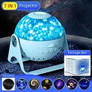 Planetarium Projector Lights Galaxy Projection 7 in 1 with 360 Rotating Nebula Moon Night Lamp Planet Aurora for Baby Bedroom Ceiling Game Room Party Bar