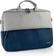 freeVoice Laptop Bag 15.6 Inch [Water-Repellent & Shockproof] Laptop Shoulder Bag with Compartments, Shoulder Bag, Briefcase/Notebook Bag for Men and Women, blue, grey, 15.6"