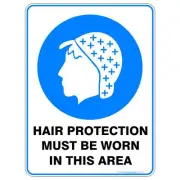 Hair Protection Must Be Worn | Mandatory Signs