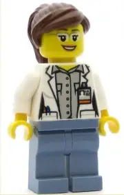 LEGO Town Minifigure Volcano Female Scientist (Genuine)