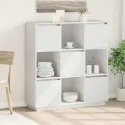 vidaXL Highboard White 110.5x35x117 cm Solid Wood Pine 2BB