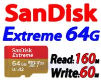 在飛比找Yahoo!奇摩拍賣優惠-SanDisk 記憶卡 64G Extreme Micro 