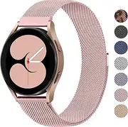 Metal Band Compatible with Samsung Galaxy Watch 4 Band 44mm 40mm, Galaxy Watch 4 Classic Band 46mm 42mm, 20mm Stainless Steel Band Replacement for Samsung Galaxy Watch 4 Women Men