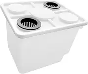 Dualoai Hydroponic Grow Barrel Deep Water Culture Hydroponics Planter Plant Bucket for Plants, White