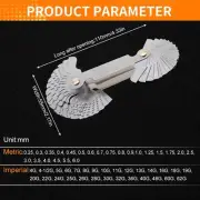52pcs Screw Thread Pitch Tool 55 Degree Metric 60 Degree Thread Pitch Gauges US