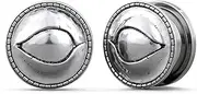 [COOEAR] Screw Back Ear Tunnel and Plug, Flesh Gauges for Earrings, Right and Left Matched Eye Design Piercing Expander Stretchers.