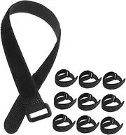 SEWACC 10pcs Adjustable Hook and Loop Straps for Yoga Mats Secure Fastening Cord Organizer for Cables Extension Cords and More Durable Material Space Saving Storage