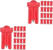 Beatifufu 2sets Ergonomic Lash Extension Bottle Pin Precision Needle Tips Blocking Essential for Eyelash 100pcs*2