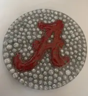 Resin Elephant w/ glitter accent paperweight. One of a kind art. Alabama #7