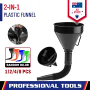 1/2/4/8 Pcs 2 in 1 Oil Funnel Fuel Water Motorcycle Funnel Color Random Portable
