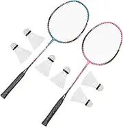 Parliky Badminton Racket Set 1 Piece Aluminum Carbon Racket for Adults Boys and Girls Easy to Use