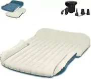 WEY&FLY SUV Air Mattress Thickened and Double-Sided Full, Blue Beige
