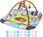 Baby Play Mat for Development | Soft Crawling Play Gym with Toys | Portable Foldable Mat | Safe Play Area for Babies | Versatile Playmat for Home, Travel, and Early Learning