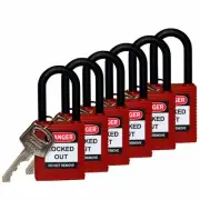 123351 SAFETY LOCK, 1.5" KD RED, NYLN S