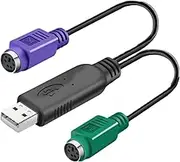 USB Male to Dual for PS2 Female Converter Active Adapter Mouse Keyboard Adapter Converter