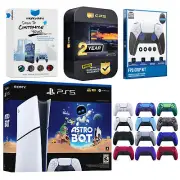 Sony PS5 Digital Astro Bot Bundle + Extra Controller, Grip Kit + 2 Year Warranty