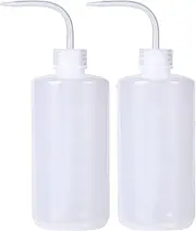 2PCS Tattoo Wash Bottle 500ml/17oz Safety Tattoo Squeeze Bottle with Scale Plastic Squeeze Water Bottles for Liquids, Succulent Watering, Irrigation Tattoo Squeeze Bottle Lab Wash Bottles Wash Bottle